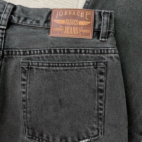 Vintage Jordache Black Denim Jeans Snap Ankle Detail size 10 - Picture 7 of 10